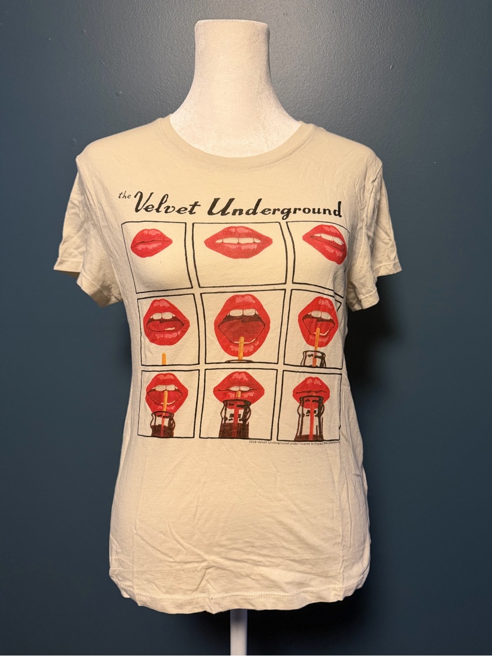 H&M Cream Graphic Tee velvet underground